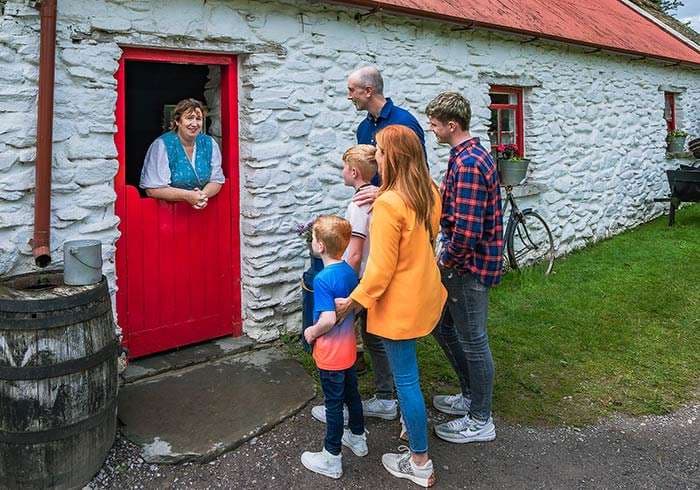 Traditional thatched farmhouse with rural setting